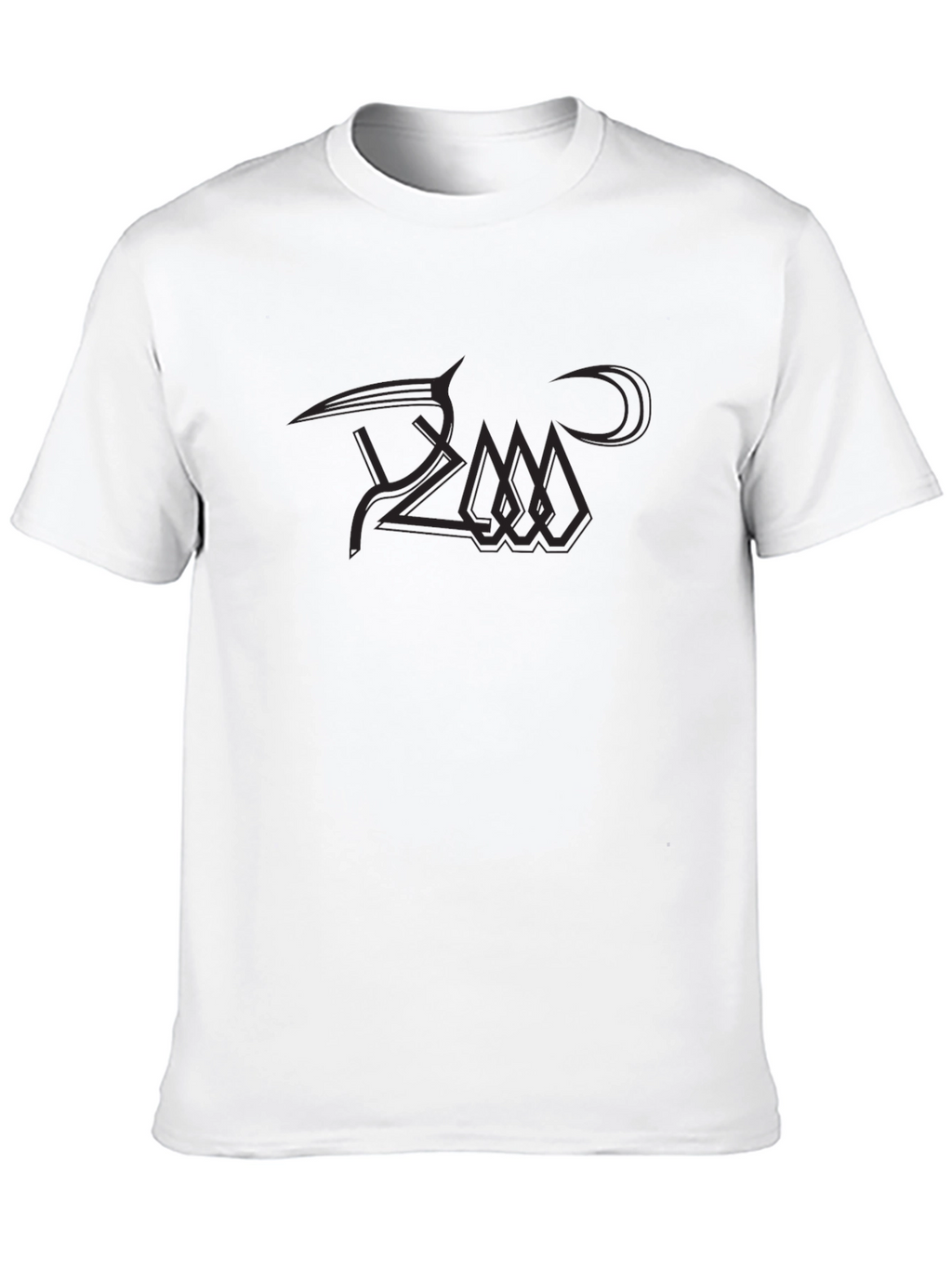 Modern Graphic Print Black T-Shirt