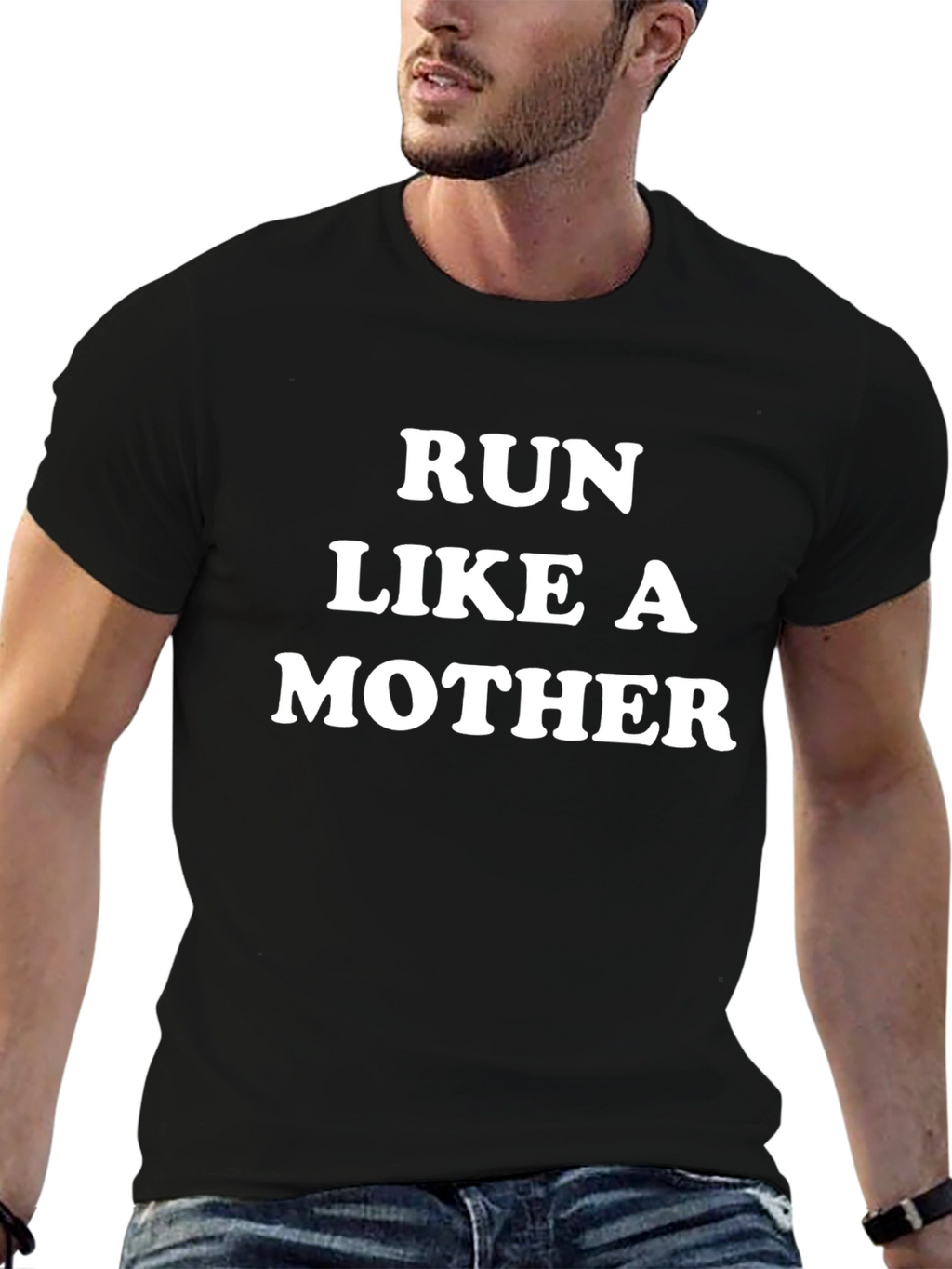 Run Like a Mother Graphic Tee - Black