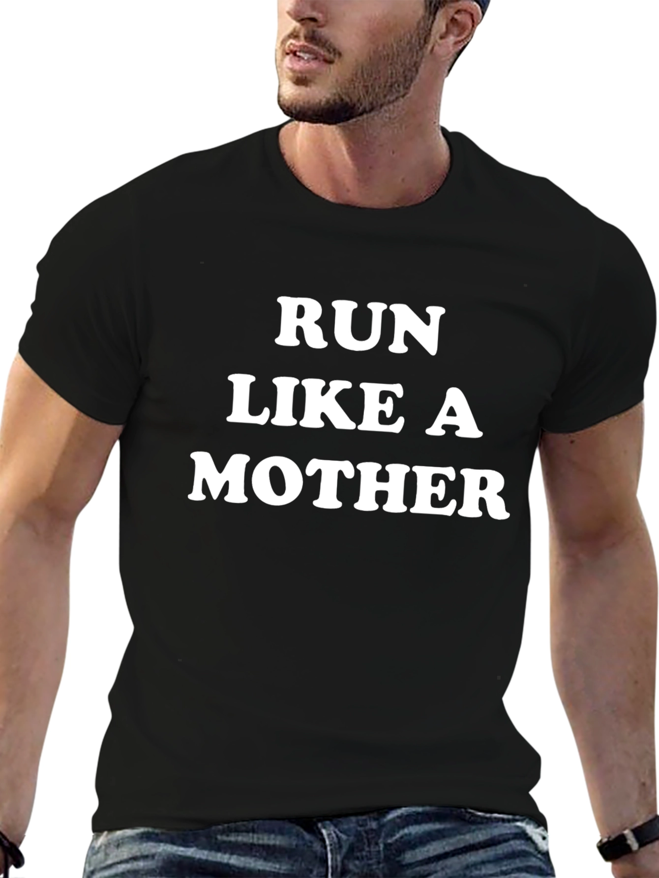 Run Like a Mother Graphic Tee - Black