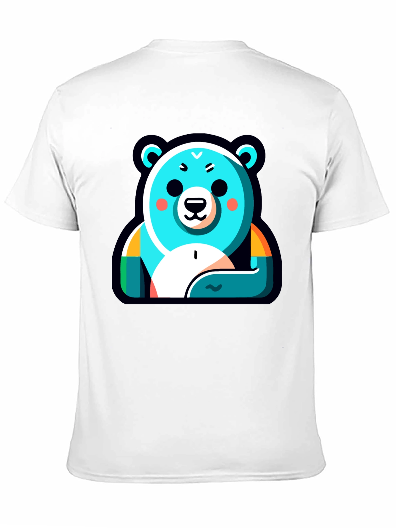 Cool Bear Graphic Tee - Black Cotton Blend