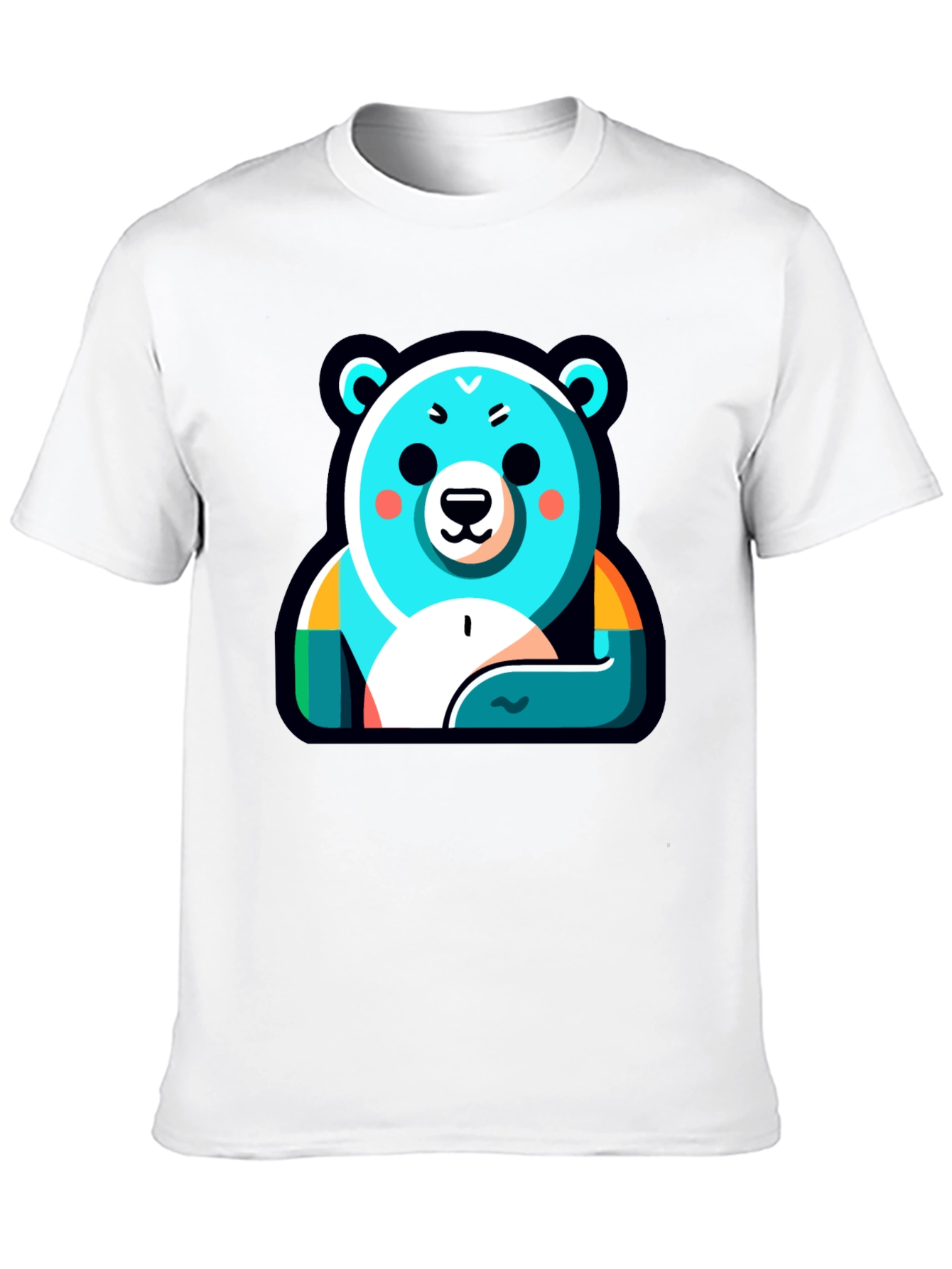Cool Bear Graphic Tee - Black Cotton Blend