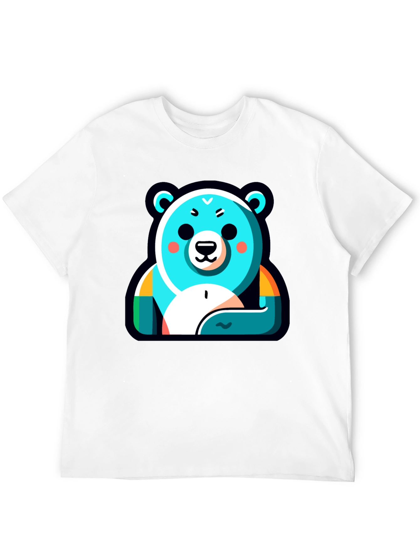 Cool Bear Graphic Tee - Black Cotton Blend