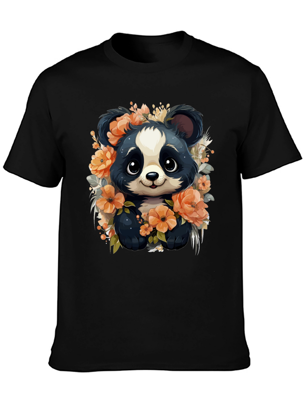 Panda Floral Graphic Tee - Stylish Animal Print