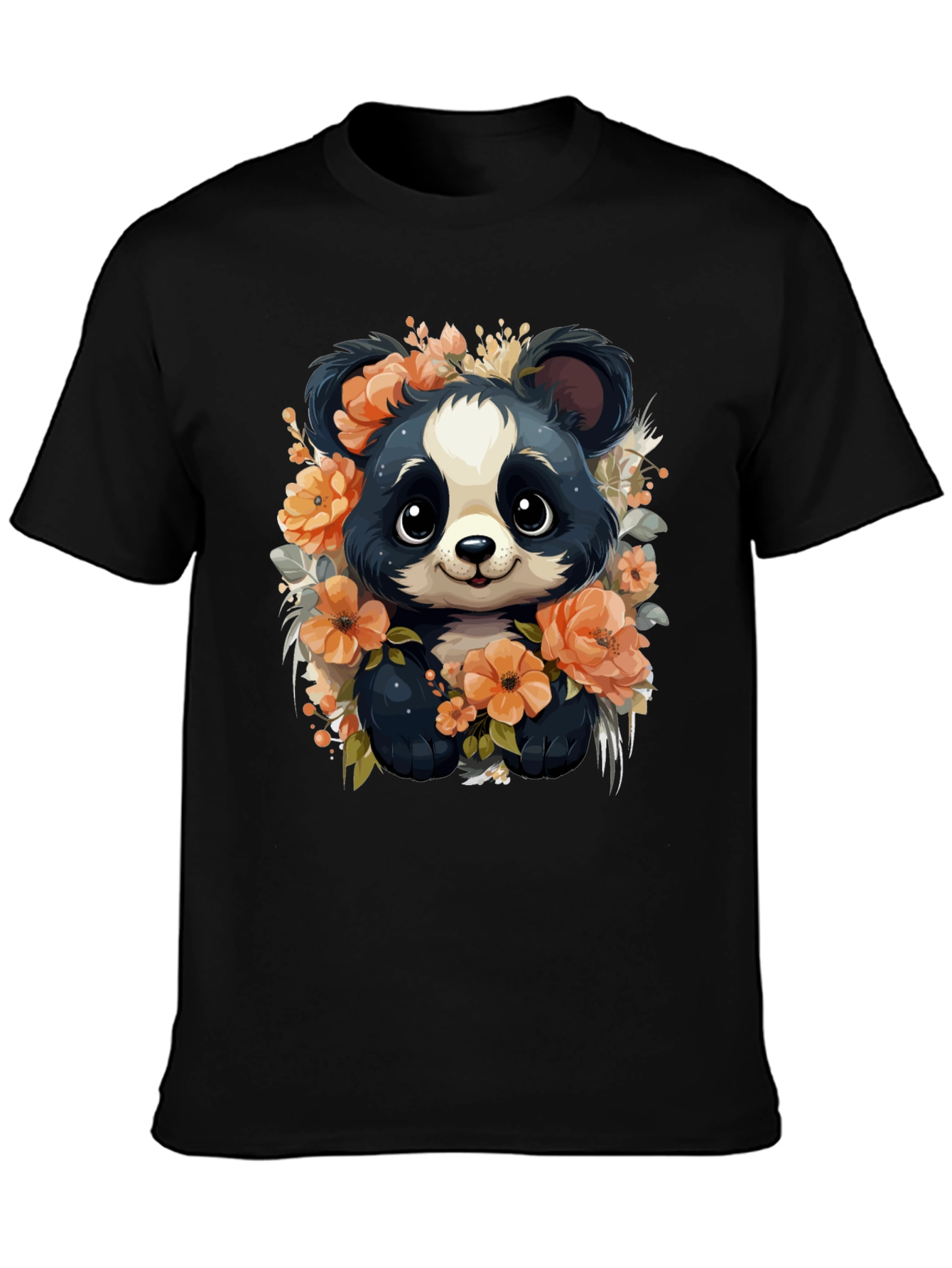 Panda Floral Graphic Tee - Stylish Animal Print