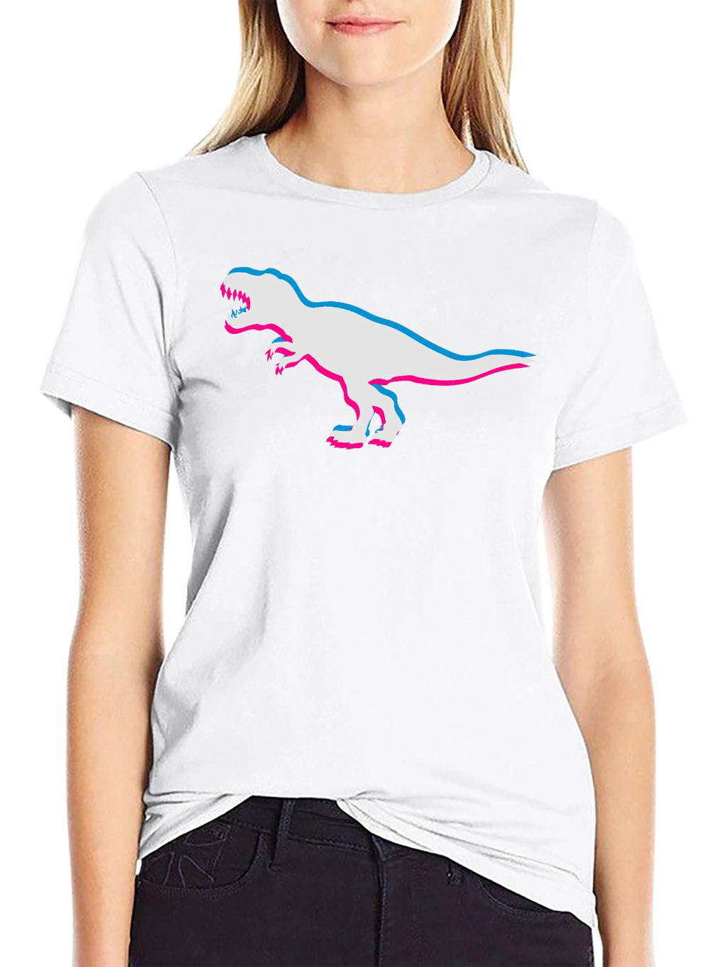 3D Dinosaur Graphic Tee - Cool Retro Style