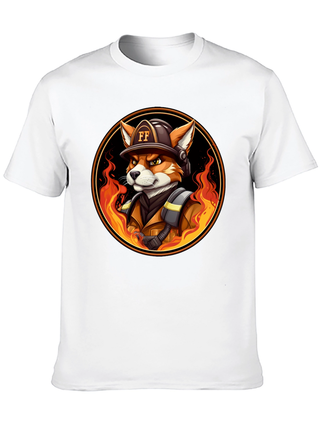 Fire Fox Cartoon T-Shirt