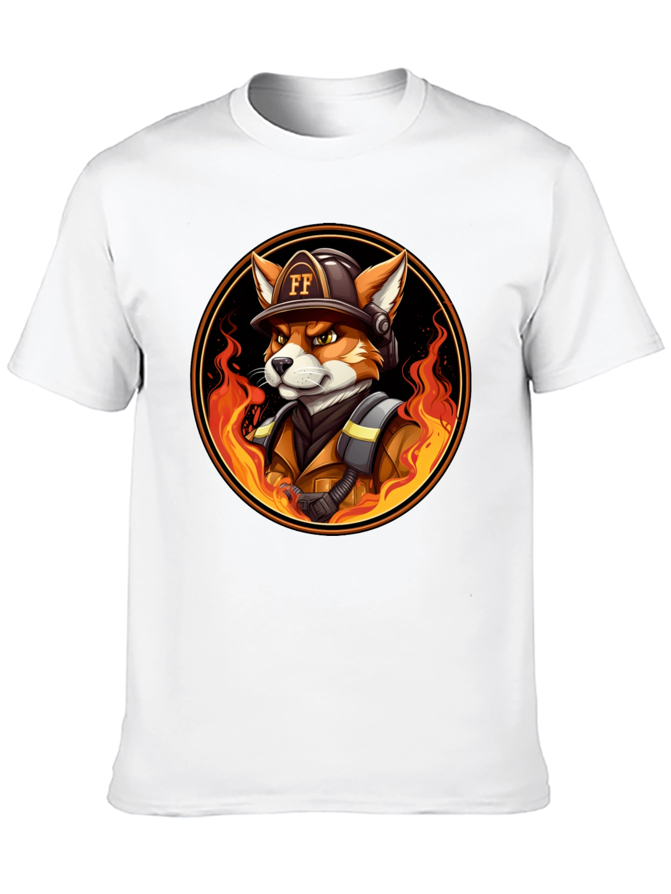 Fire Fox Cartoon T-Shirt