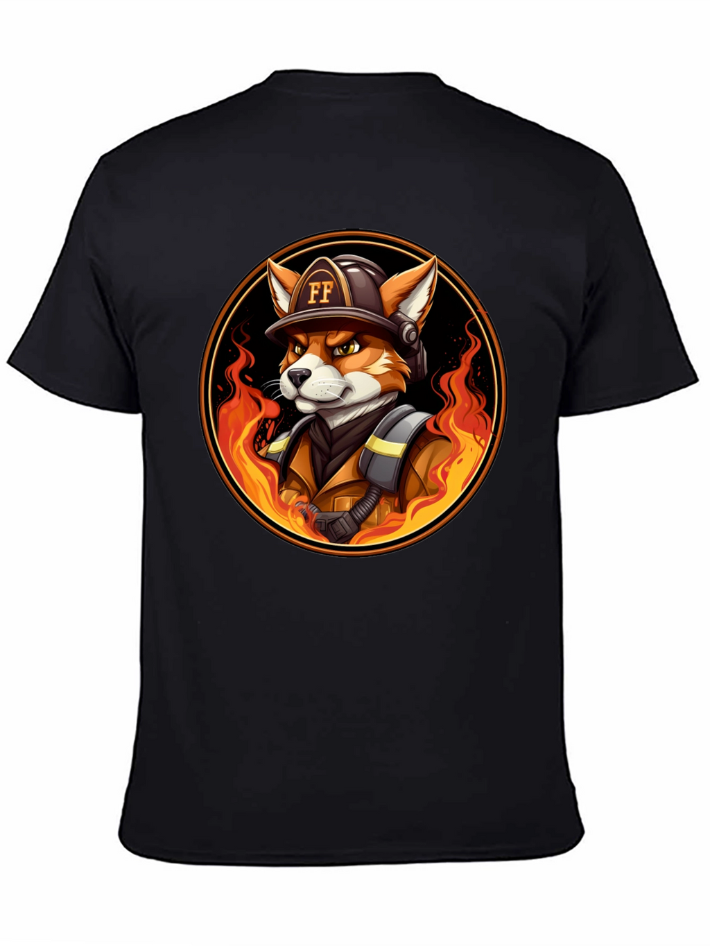 Fire Fox Cartoon T-Shirt