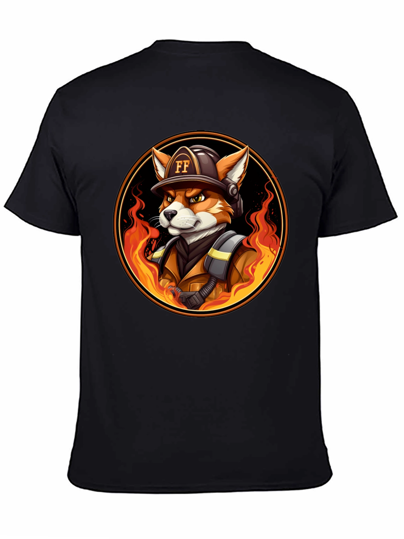 Fire Fox Cartoon T-Shirt