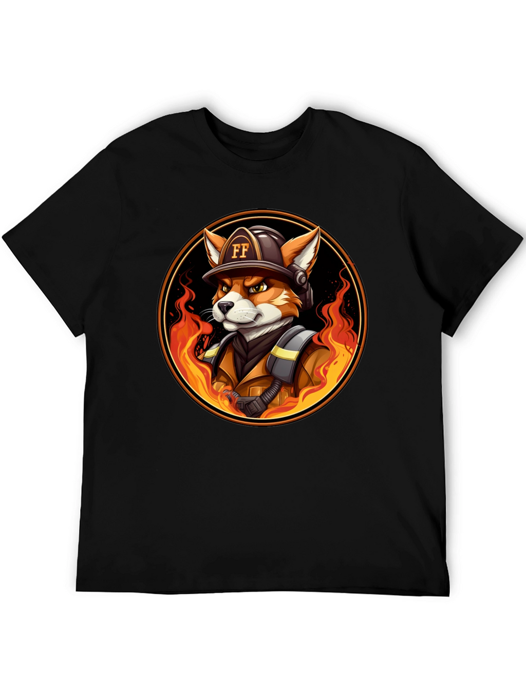 Fire Fox Cartoon T-Shirt