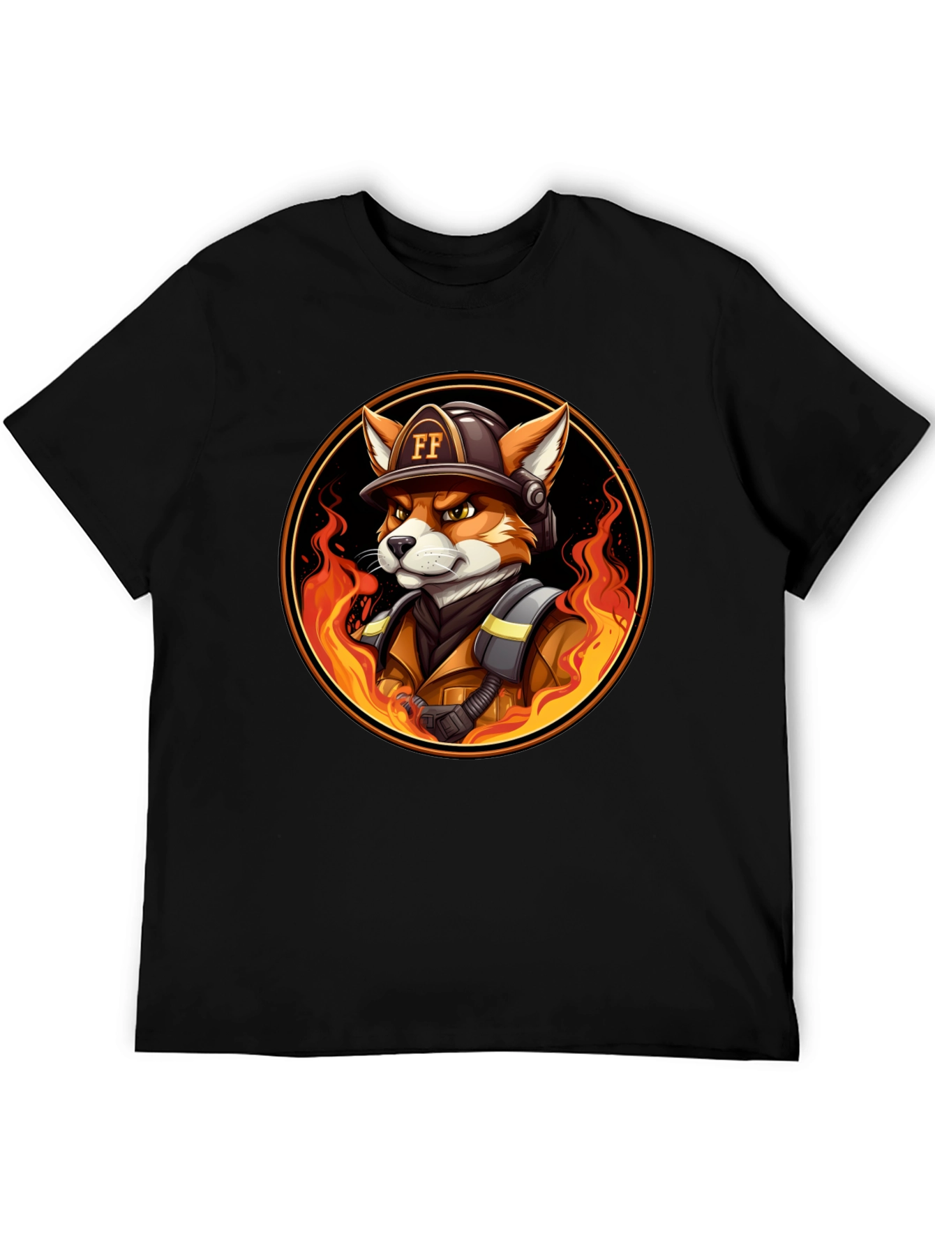 Fire Fox Cartoon T-Shirt