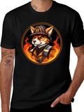 Fire Fox Cartoon T-Shirt