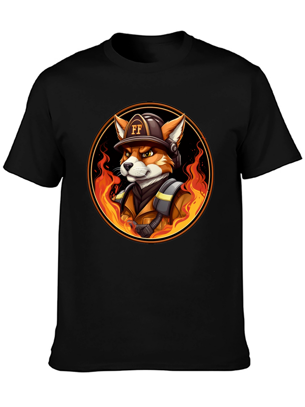 Fire Fox Cartoon T-Shirt