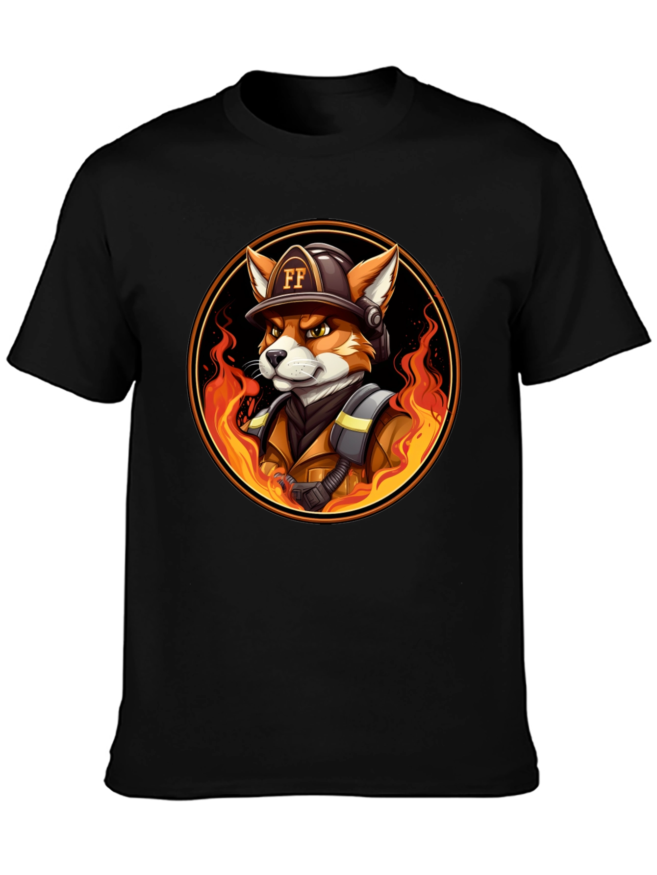 Fire Fox Cartoon T-Shirt