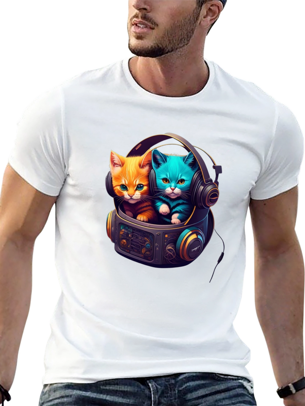 Kitten Astronaut T-Shirt - Galaxy Cats Tee