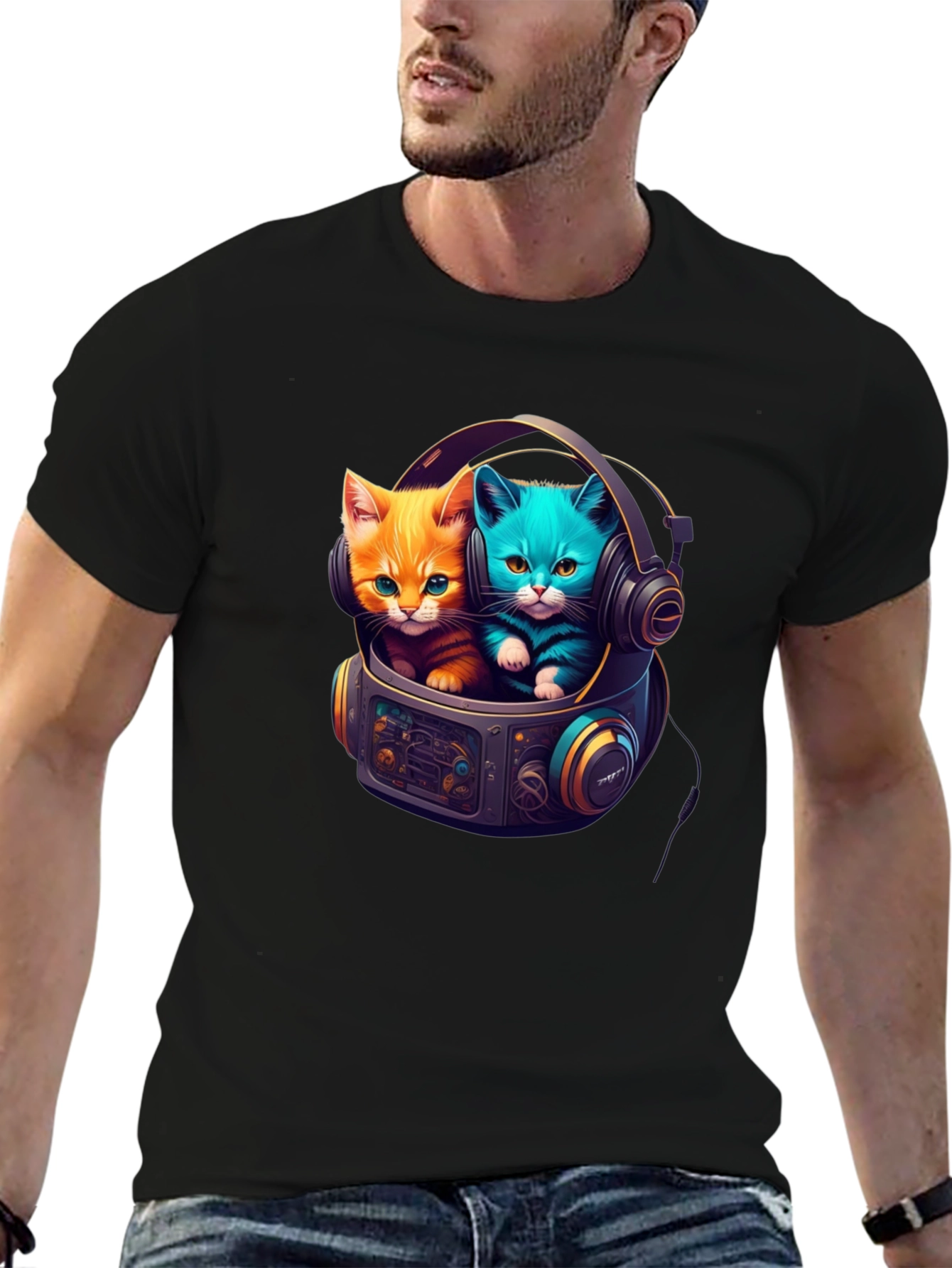 Kitten Astronaut T-Shirt - Galaxy Cats Tee