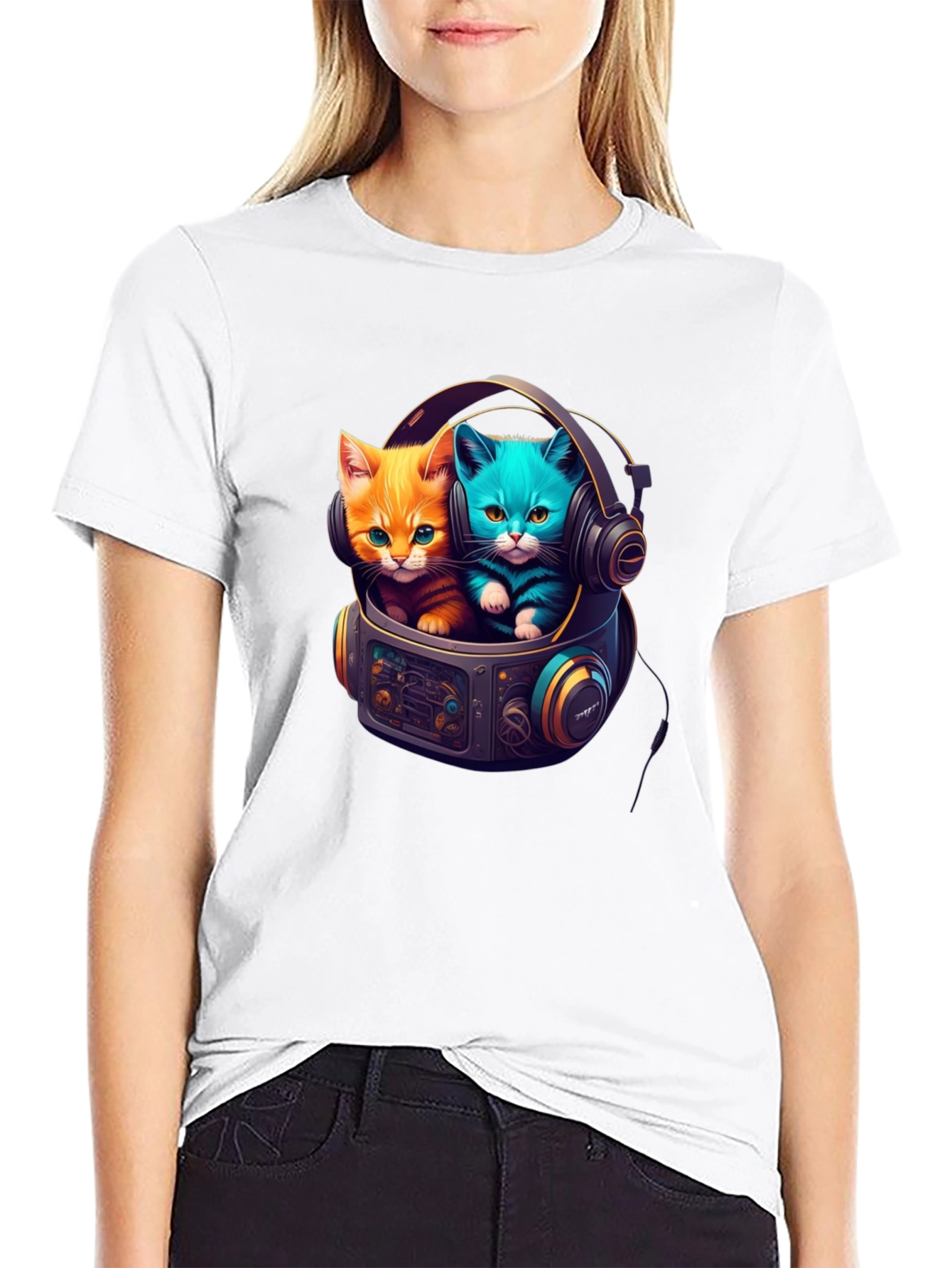 Kitten Astronaut T-Shirt - Galaxy Cats Tee