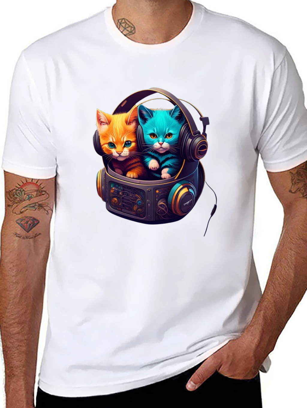 Kitten Astronaut T-Shirt - Galaxy Cats Tee