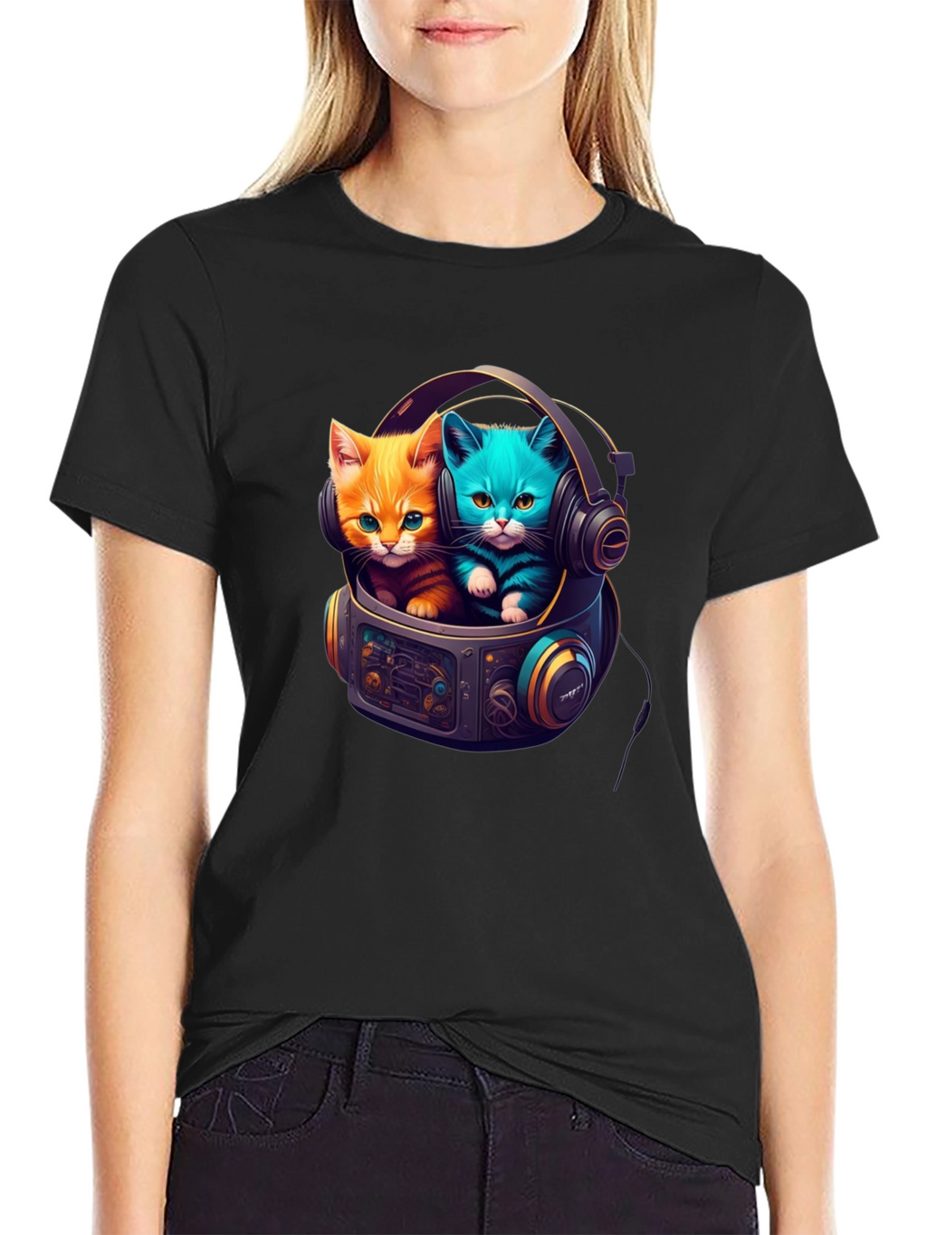 Kitten Astronaut T-Shirt - Galaxy Cats Tee