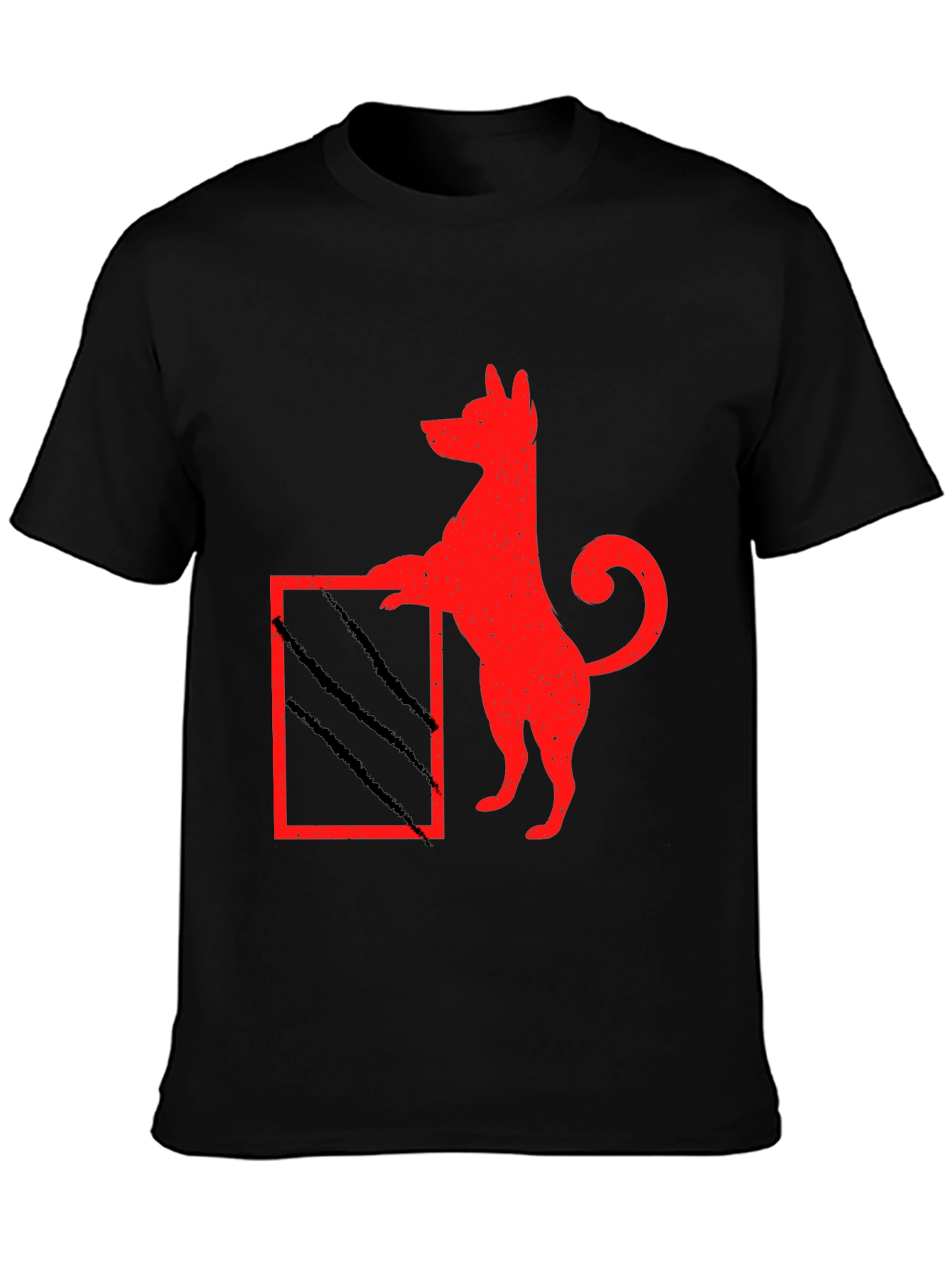 Dog Scratch Box Tee - Quirky Graphic T-Shirt