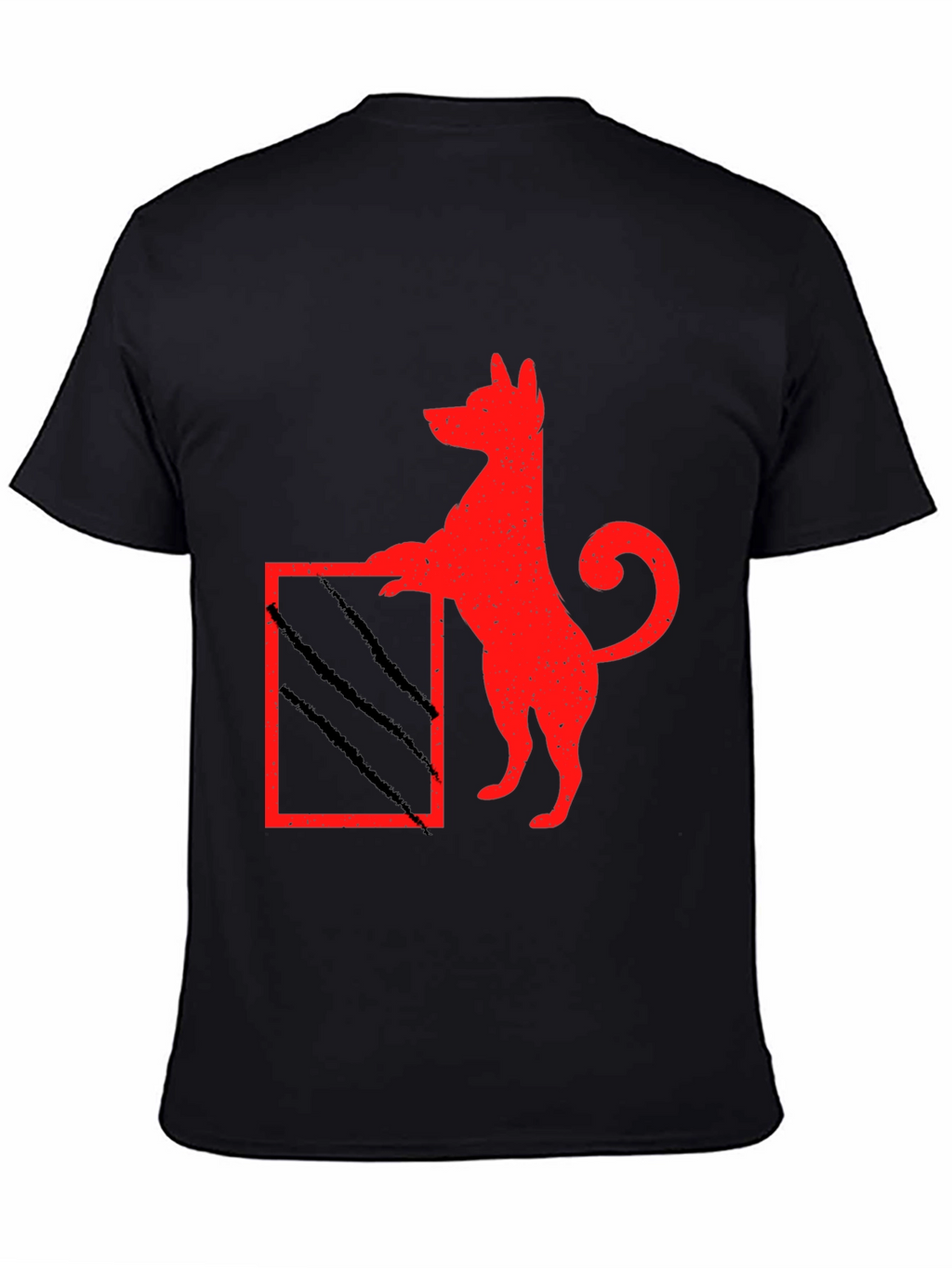 Dog Scratch Box Tee - Quirky Graphic T-Shirt