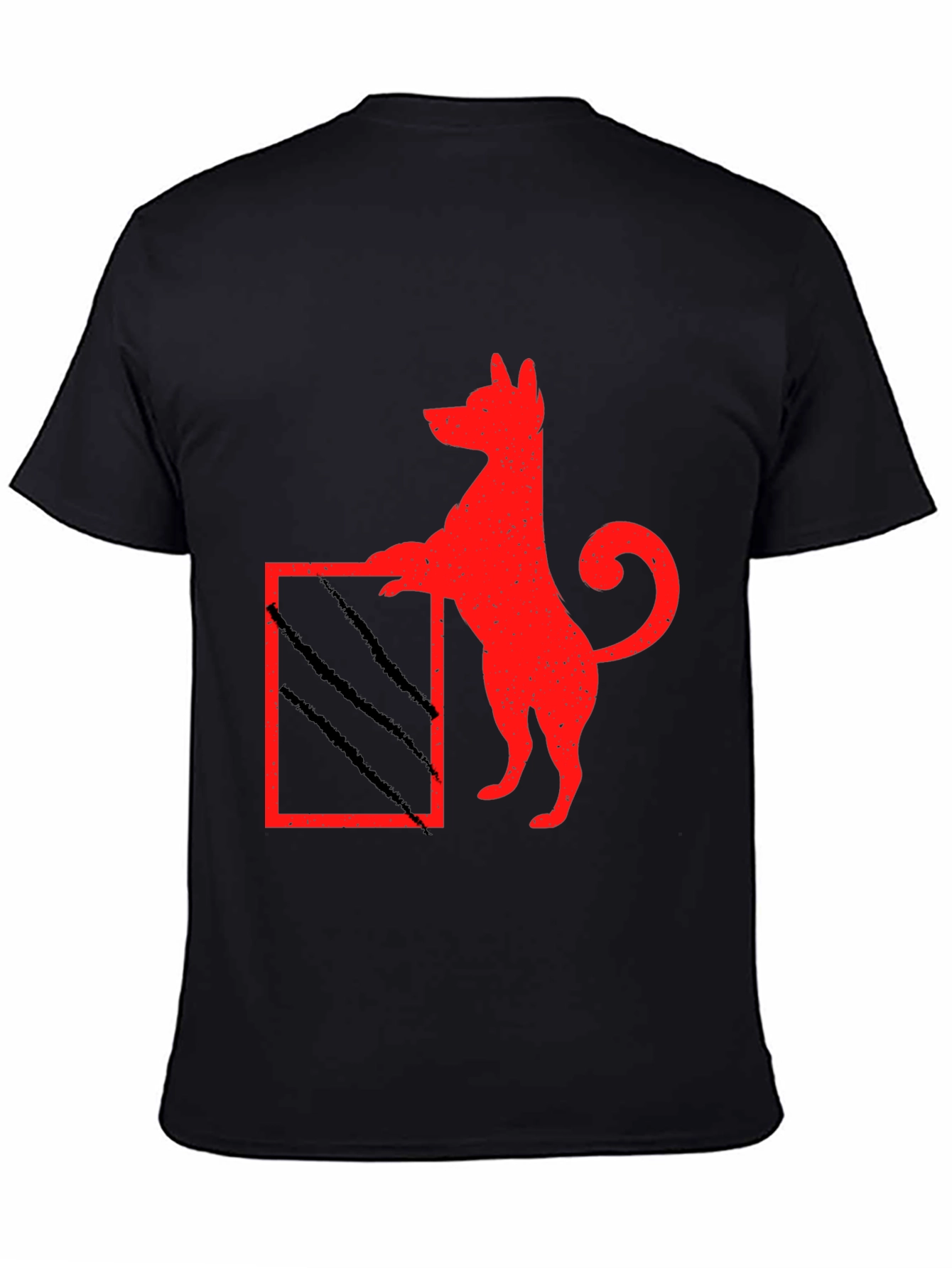 Dog Scratch Box Tee - Quirky Graphic T-Shirt