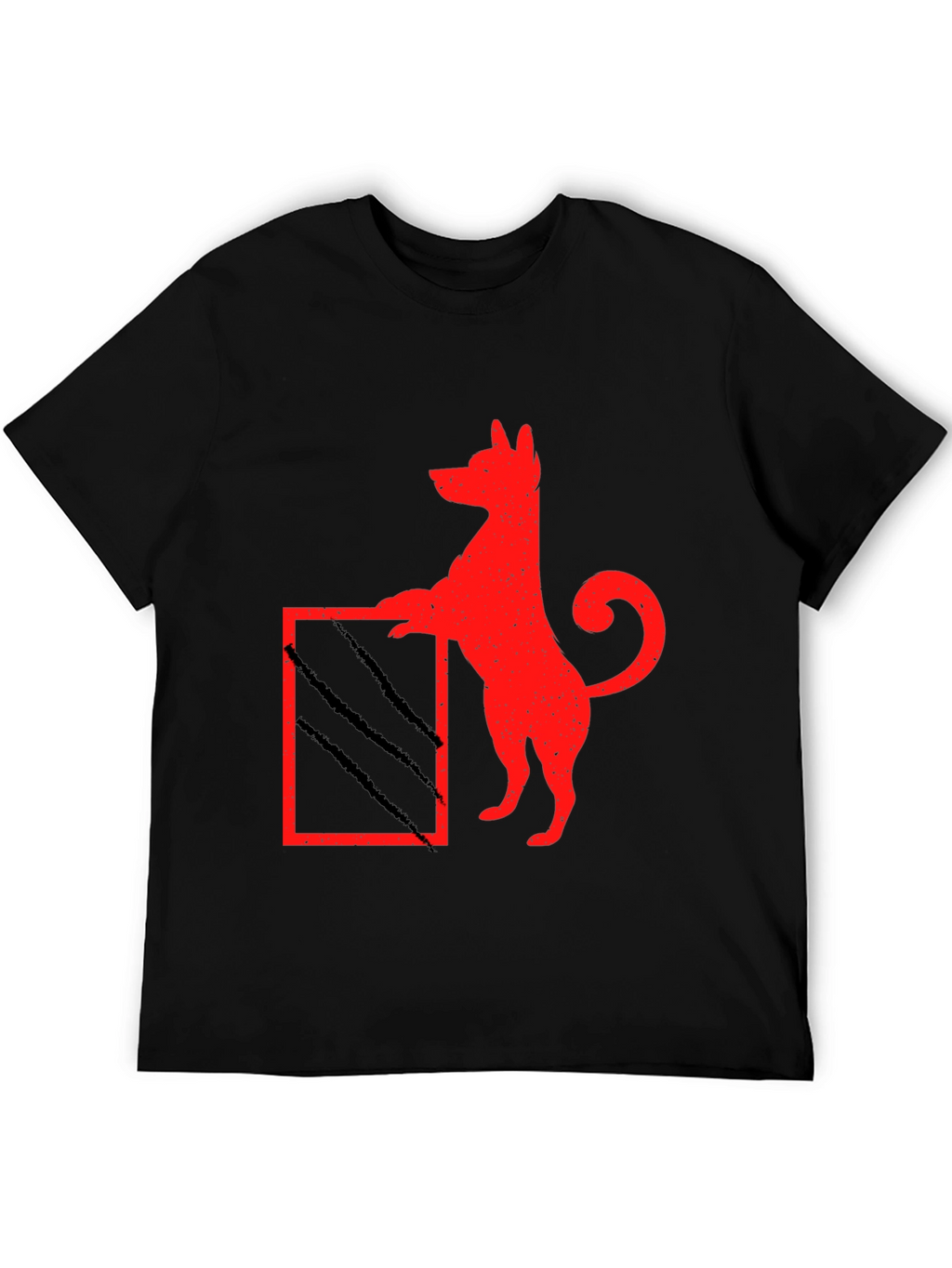 Dog Scratch Box Tee - Quirky Graphic T-Shirt