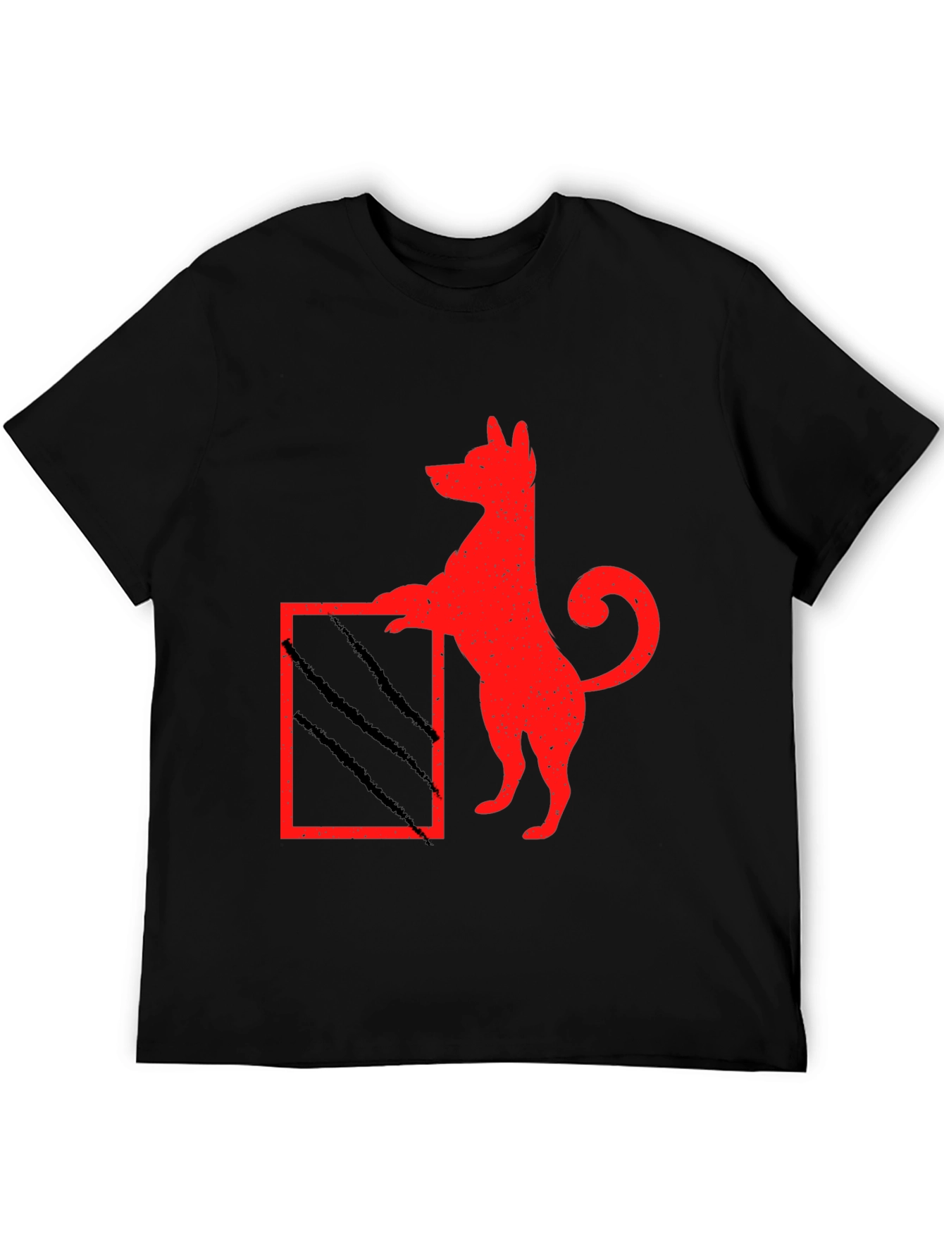 Dog Scratch Box Tee - Quirky Graphic T-Shirt