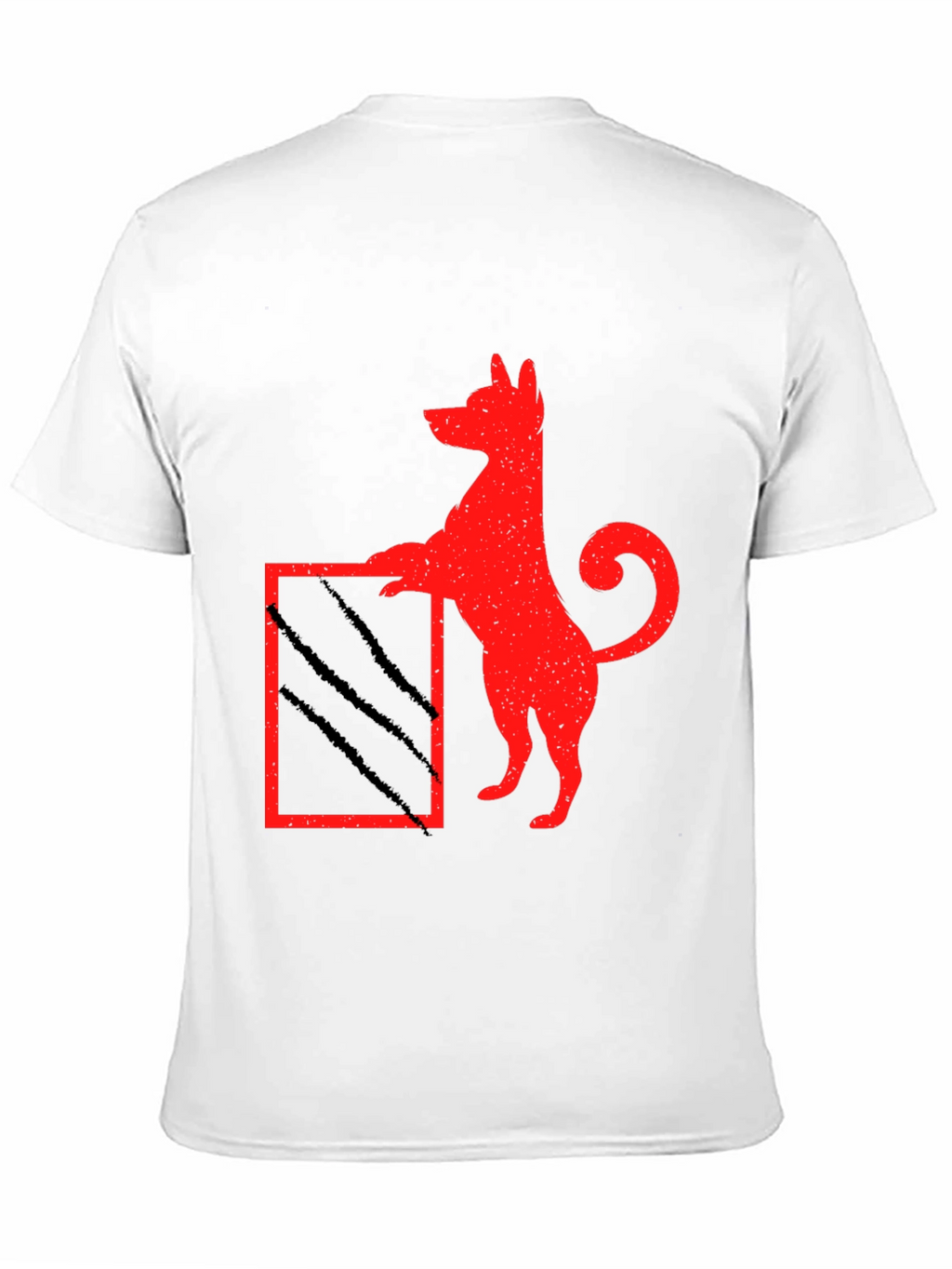 Dog Scratch Box Tee - Quirky Graphic T-Shirt