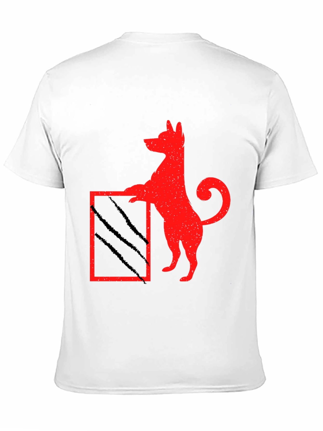 Dog Scratch Box Tee - Quirky Graphic T-Shirt