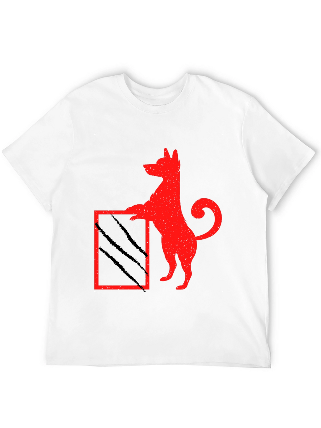 Dog Scratch Box Tee - Quirky Graphic T-Shirt