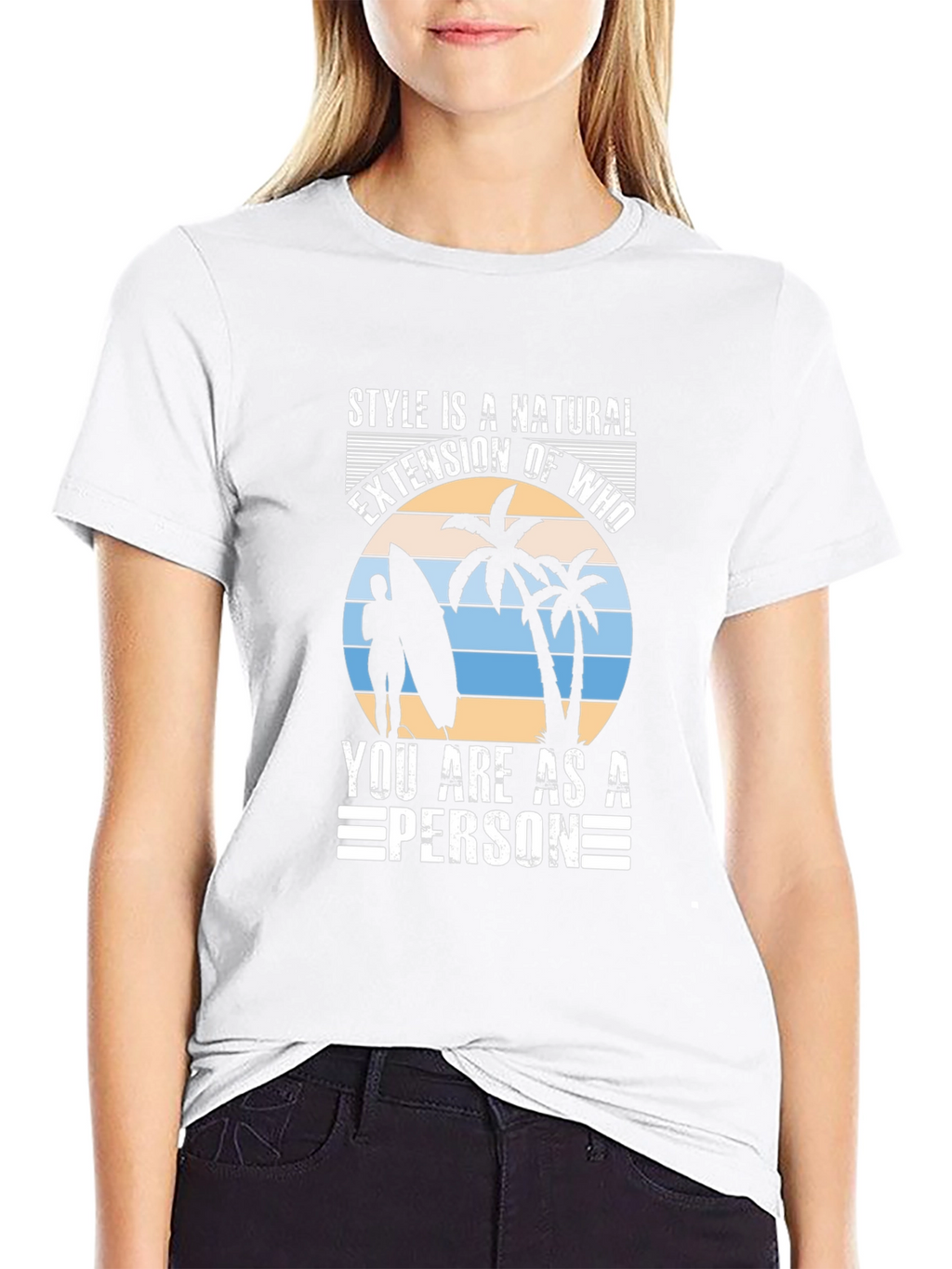 Style Is Natural Tee - Surfer Graphic T-Shirt