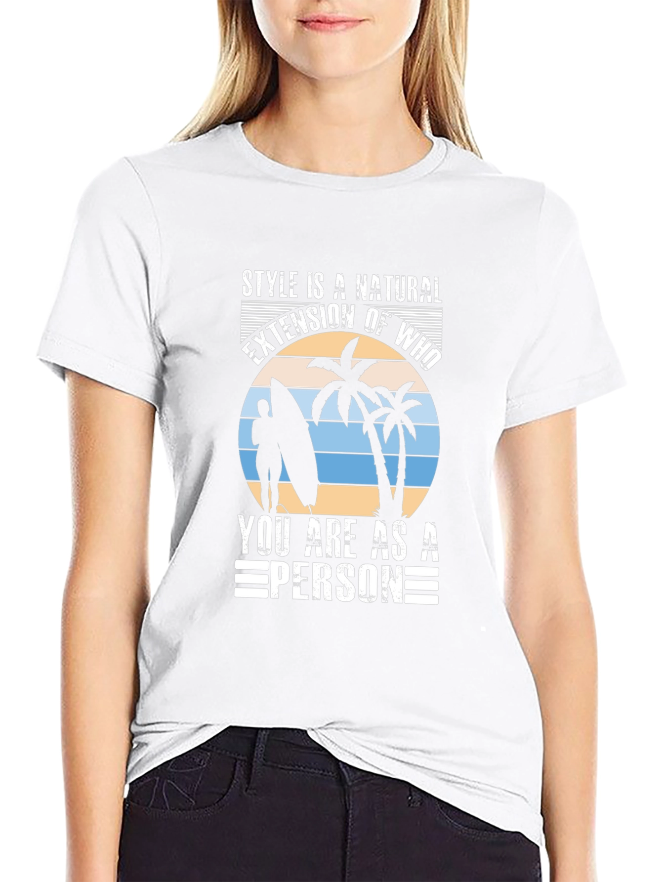 Style Is Natural Tee - Surfer Graphic T-Shirt