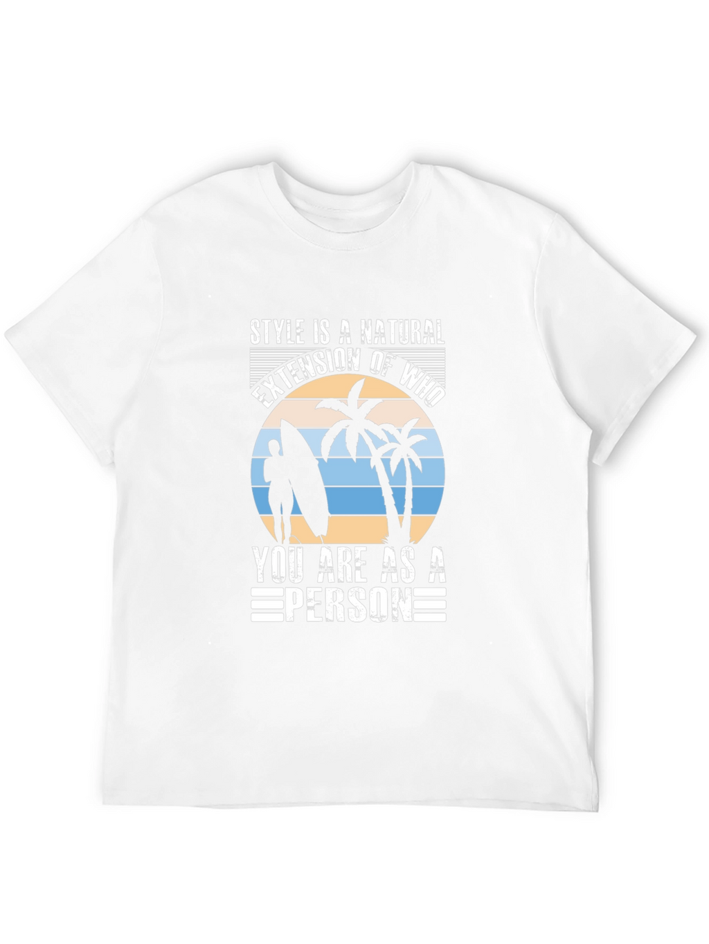 Style Is Natural Tee - Surfer Graphic T-Shirt