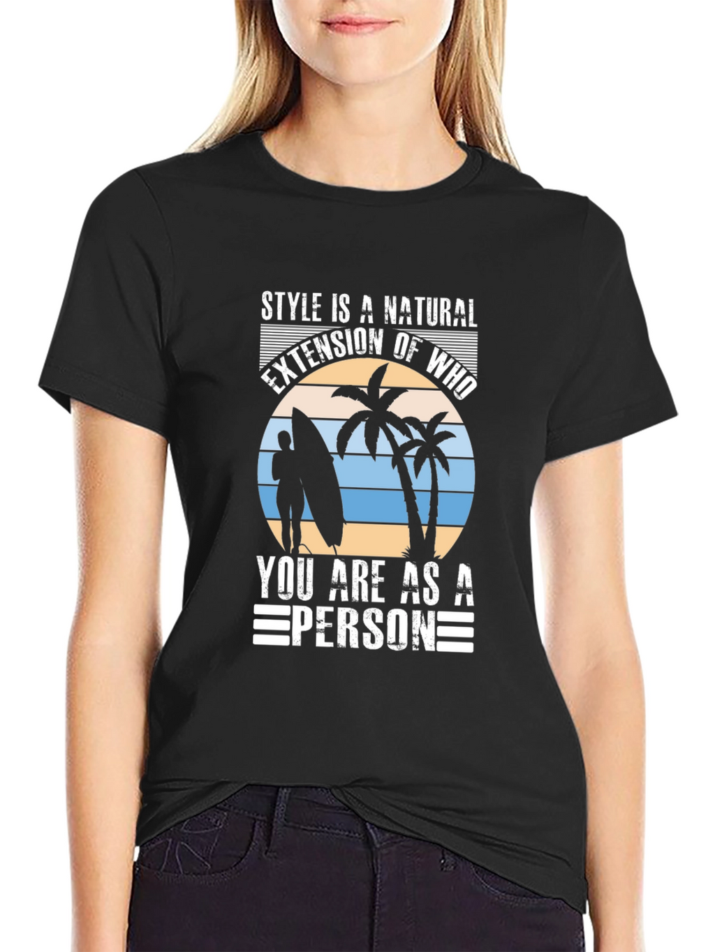 Style Is Natural Tee - Surfer Graphic T-Shirt