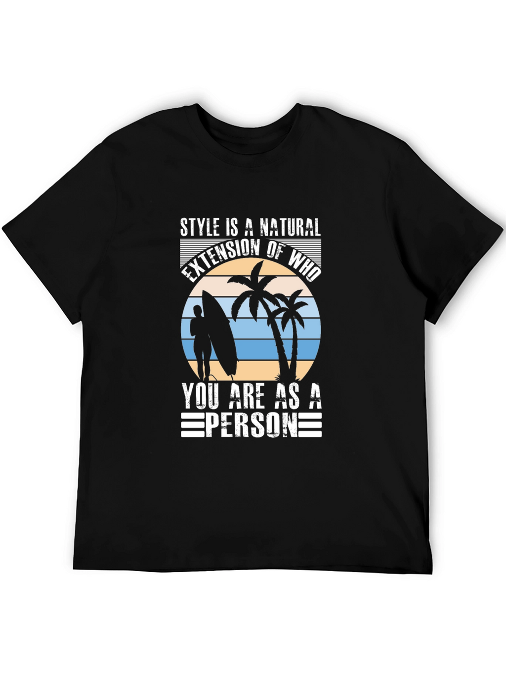 Style Is Natural Tee - Surfer Graphic T-Shirt