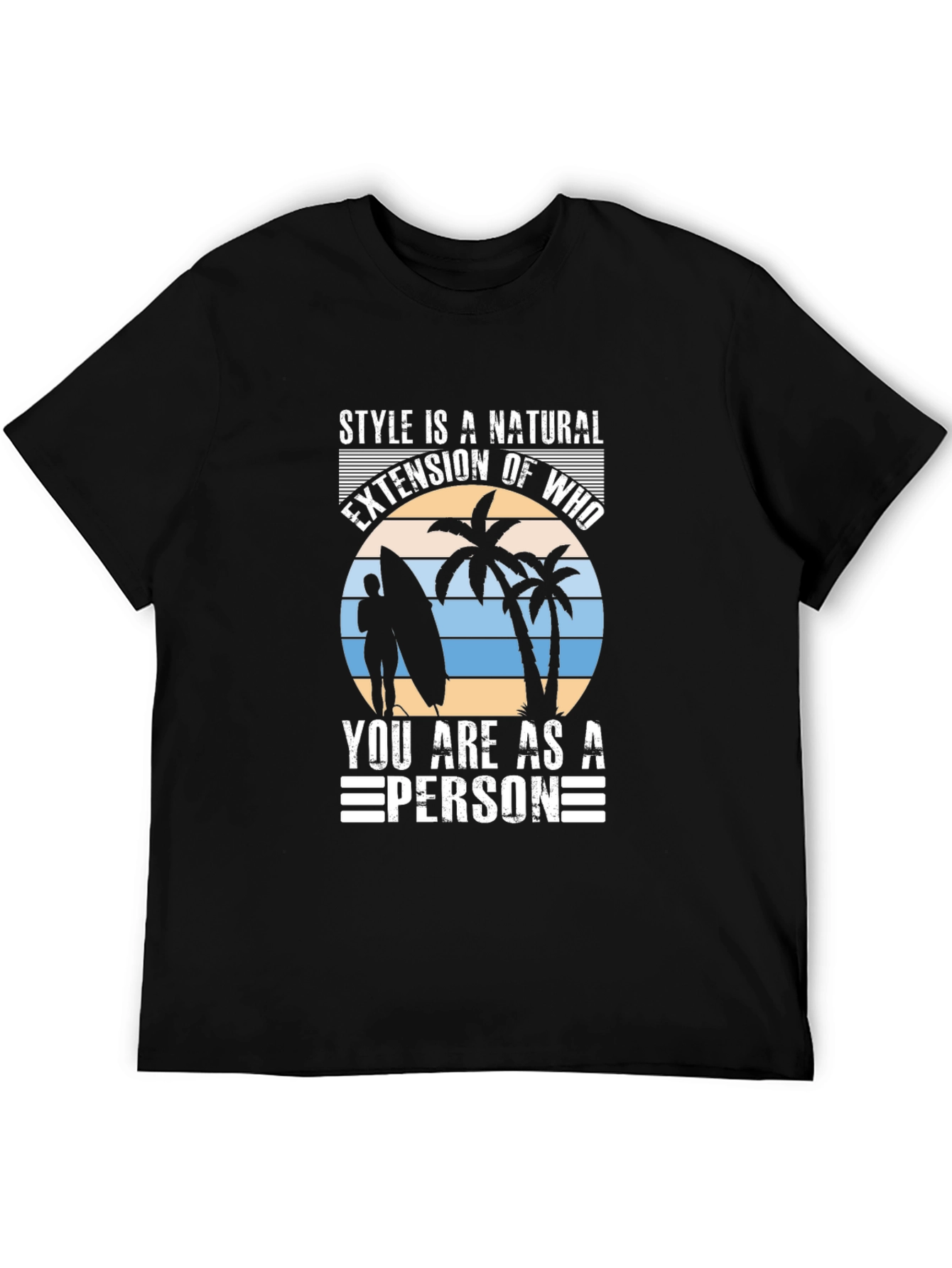 Style Is Natural Tee - Surfer Graphic T-Shirt