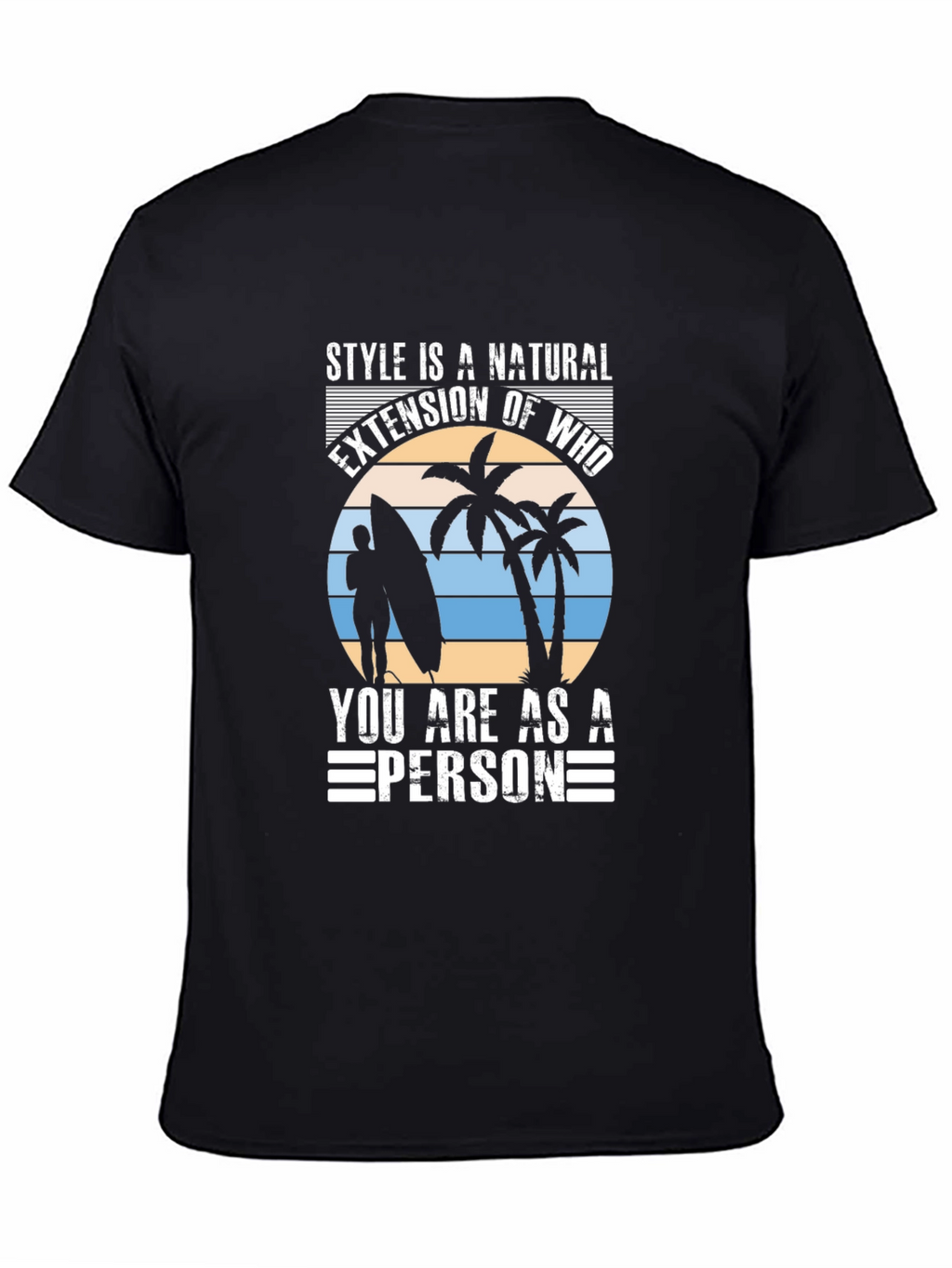 Style Is Natural Tee - Surfer Graphic T-Shirt