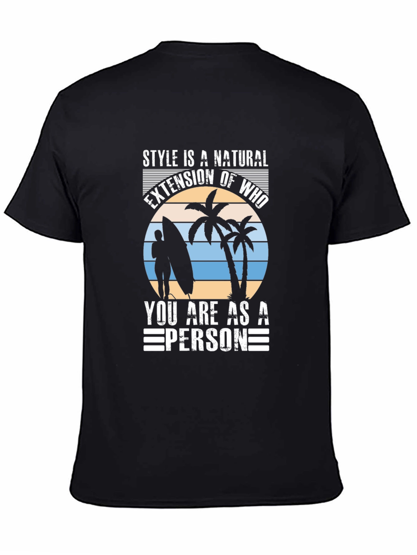 Style Is Natural Tee - Surfer Graphic T-Shirt