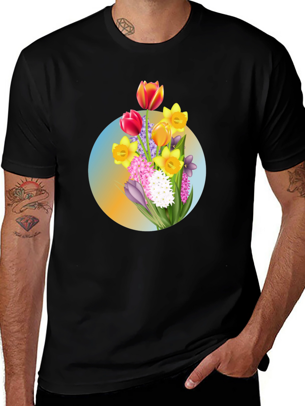 Floral Bouquet Graphic T-Shirt