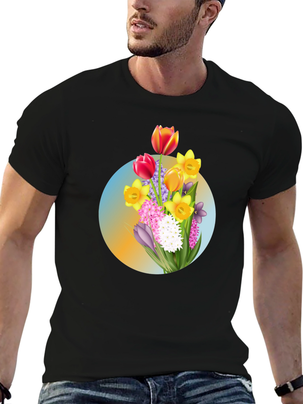 Floral Bouquet Graphic T-Shirt