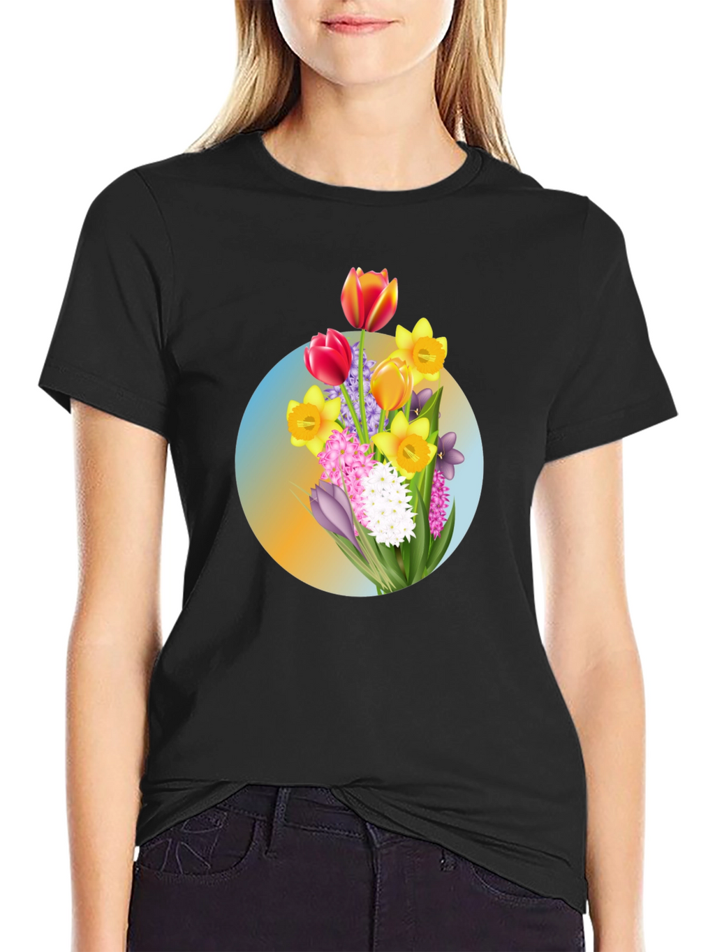 Floral Bouquet Graphic T-Shirt