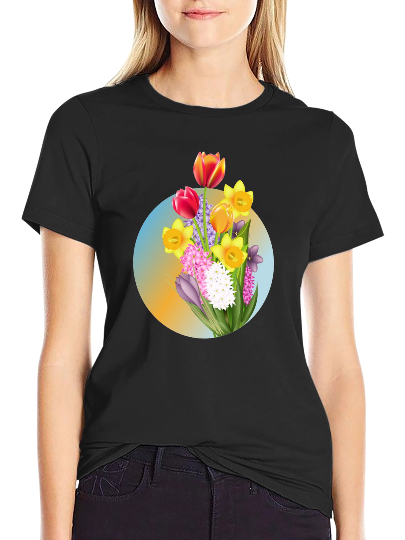 Floral Bouquet Graphic T-Shirt