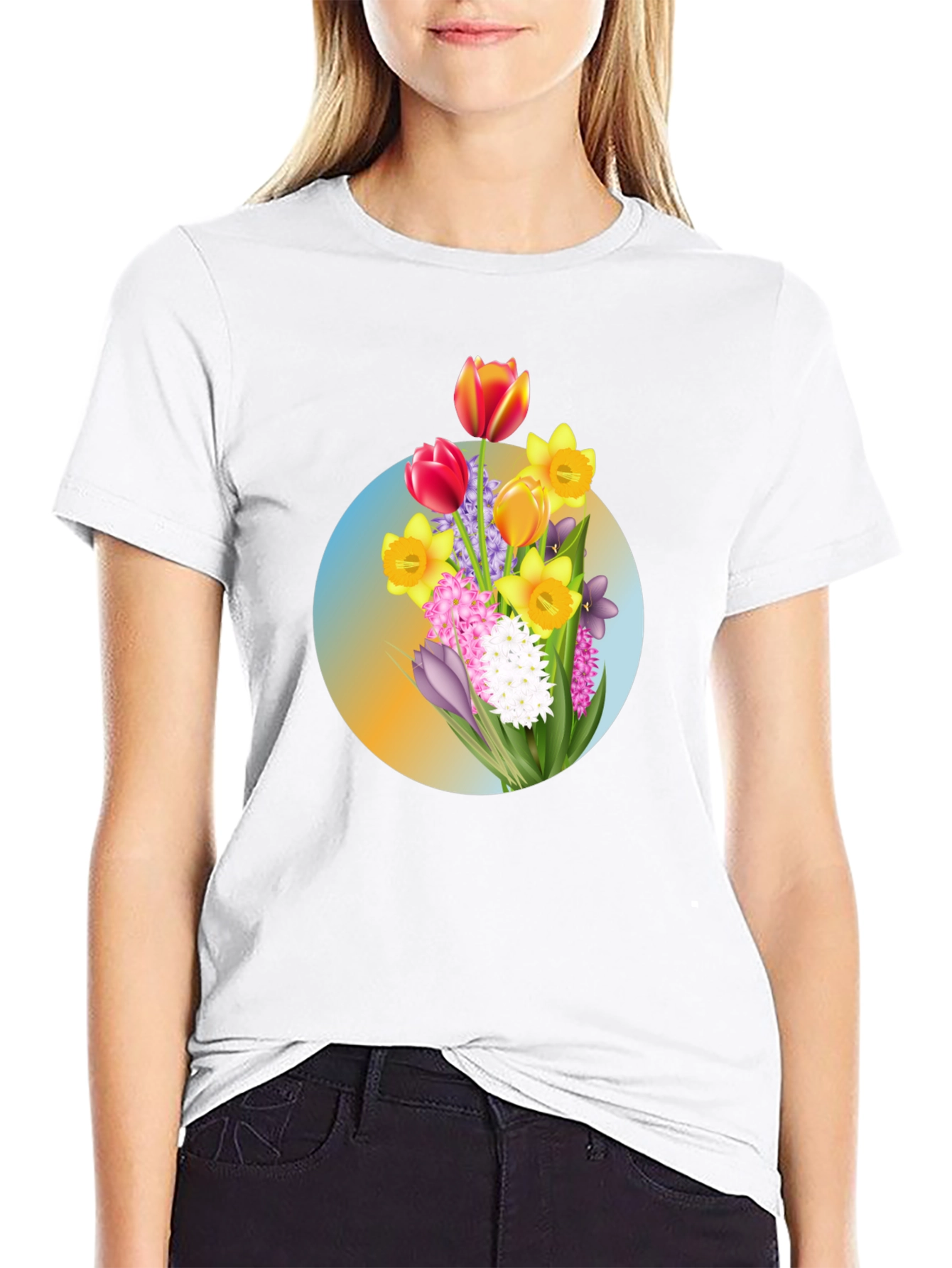 Floral Bouquet Graphic T-Shirt