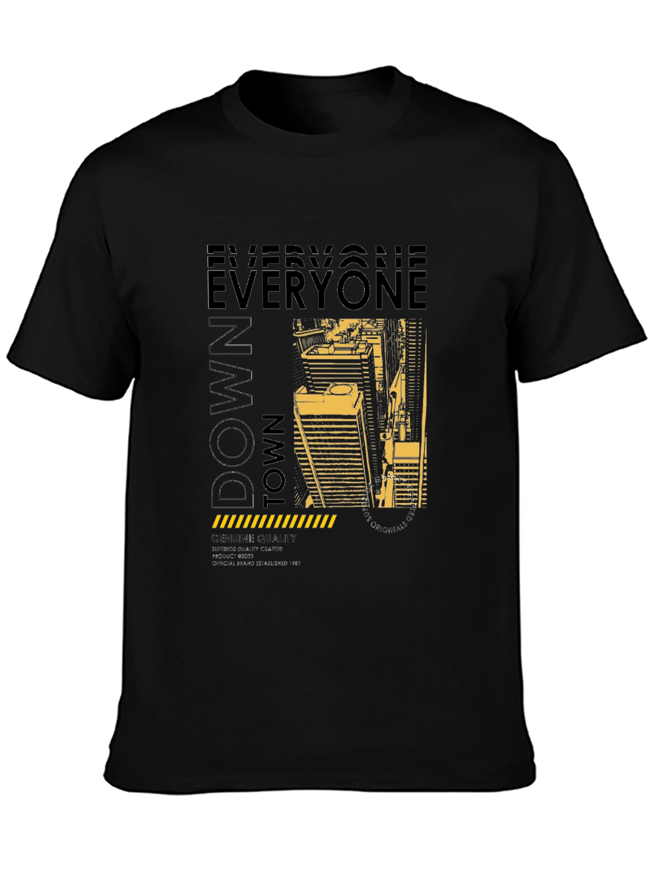 Downtown Graphic Print Crew Neck T-Shirt