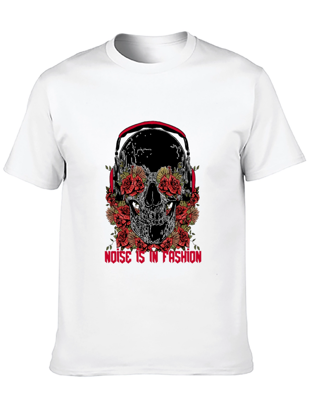 Skull & Roses Graphic Tee - Noise is Fashion