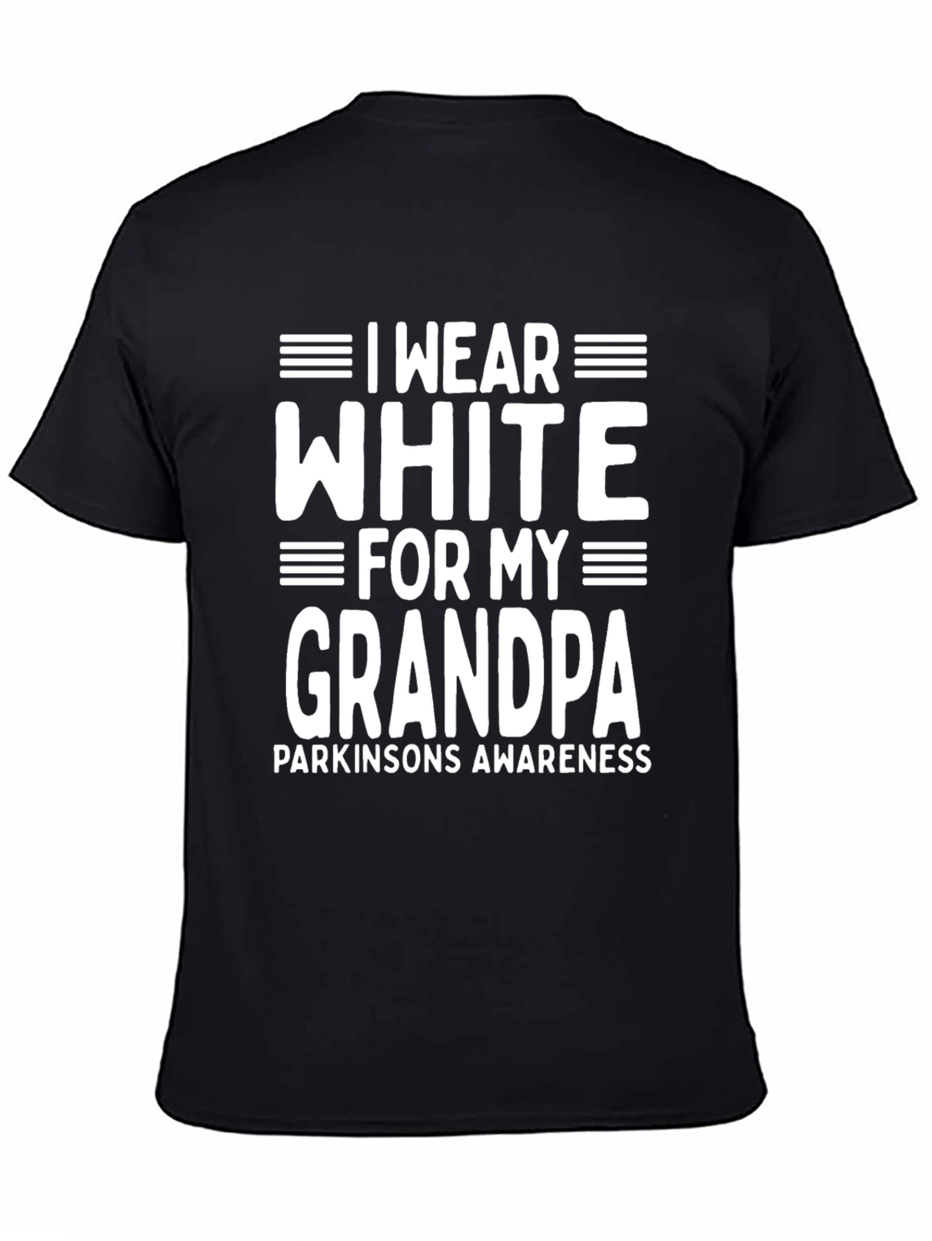 I Wear White for My Grandpa Parkinsons Awareness T-Shirt