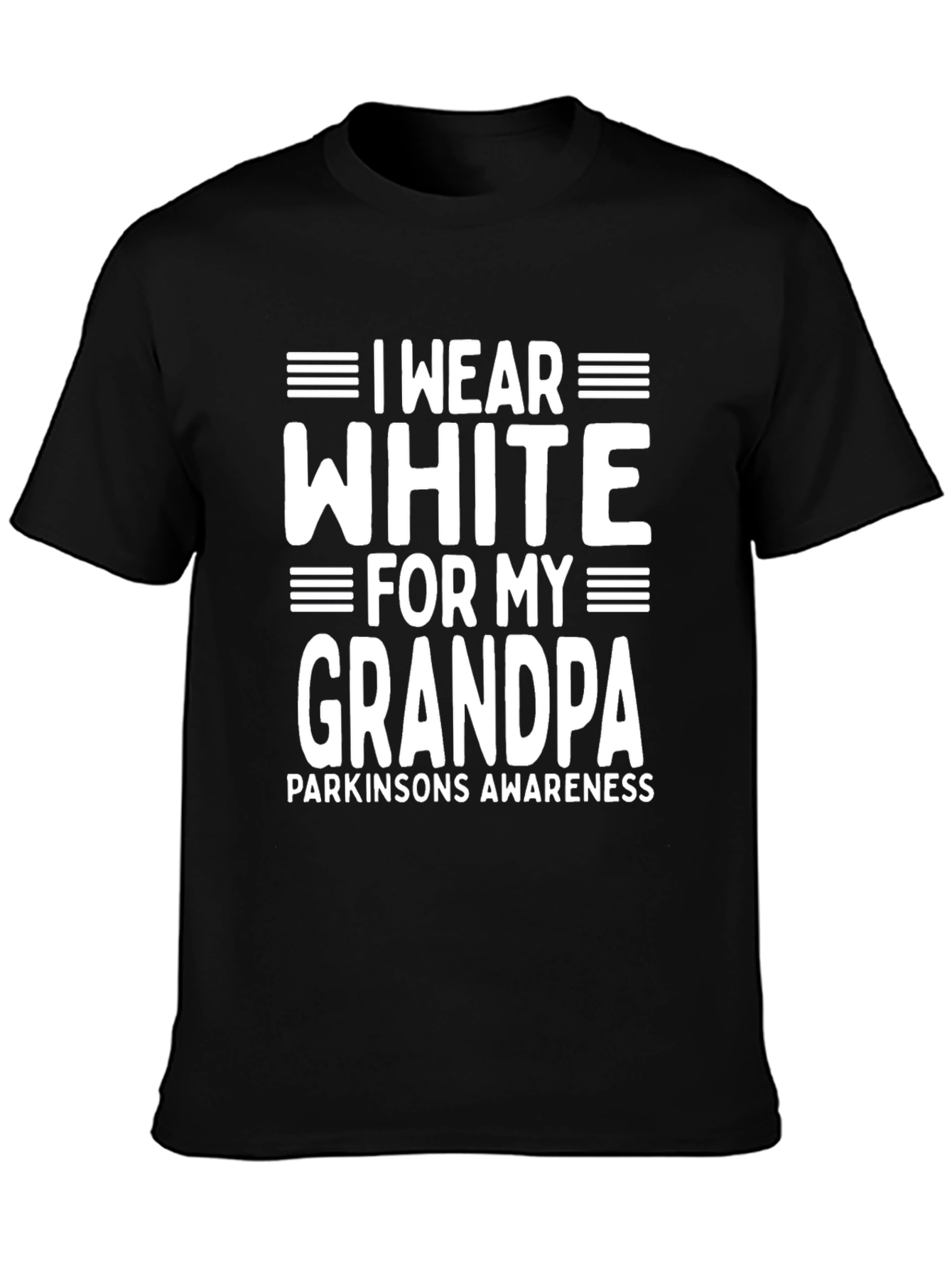 I Wear White for My Grandpa Parkinsons Awareness T-Shirt