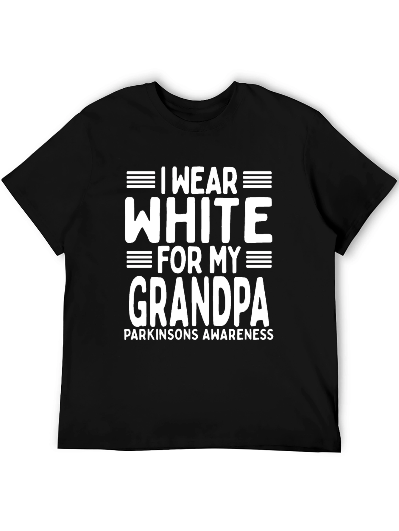 I Wear White for My Grandpa Parkinsons Awareness T-Shirt