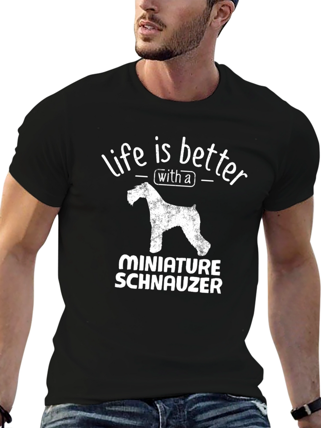 Miniature Schnauzer T-Shirt - Life is Better
